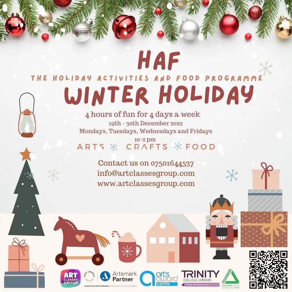 A poster for the winter holiday event.