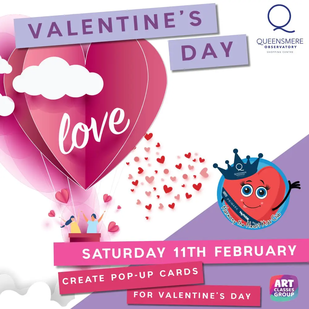 Valentine's Day card making event.