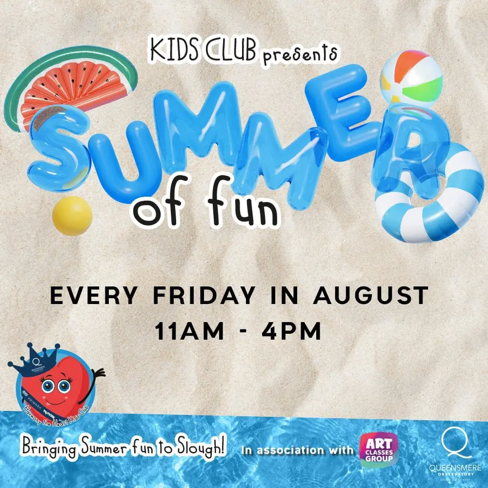 A poster for kids club 's summer of fun.
