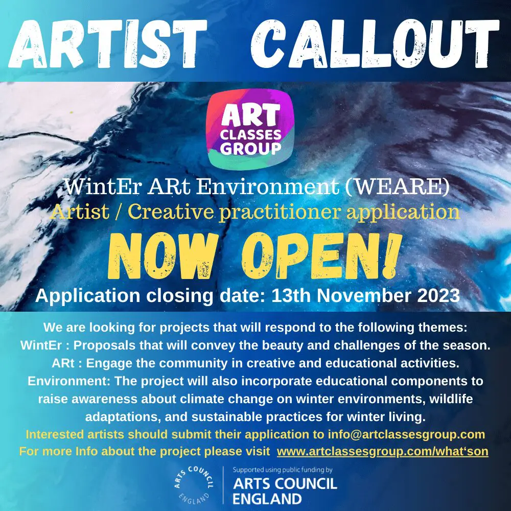 Artist callout for Winter Art Environment.