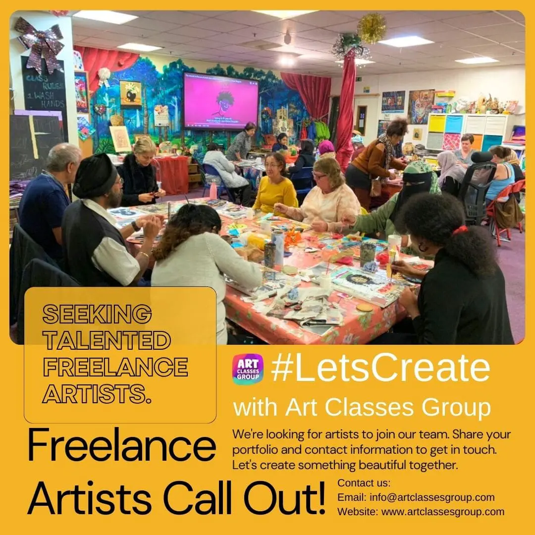 Art class group seeking freelance artists.