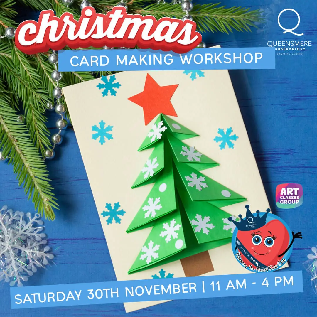 Christmas card-making workshop, Nov 30th.