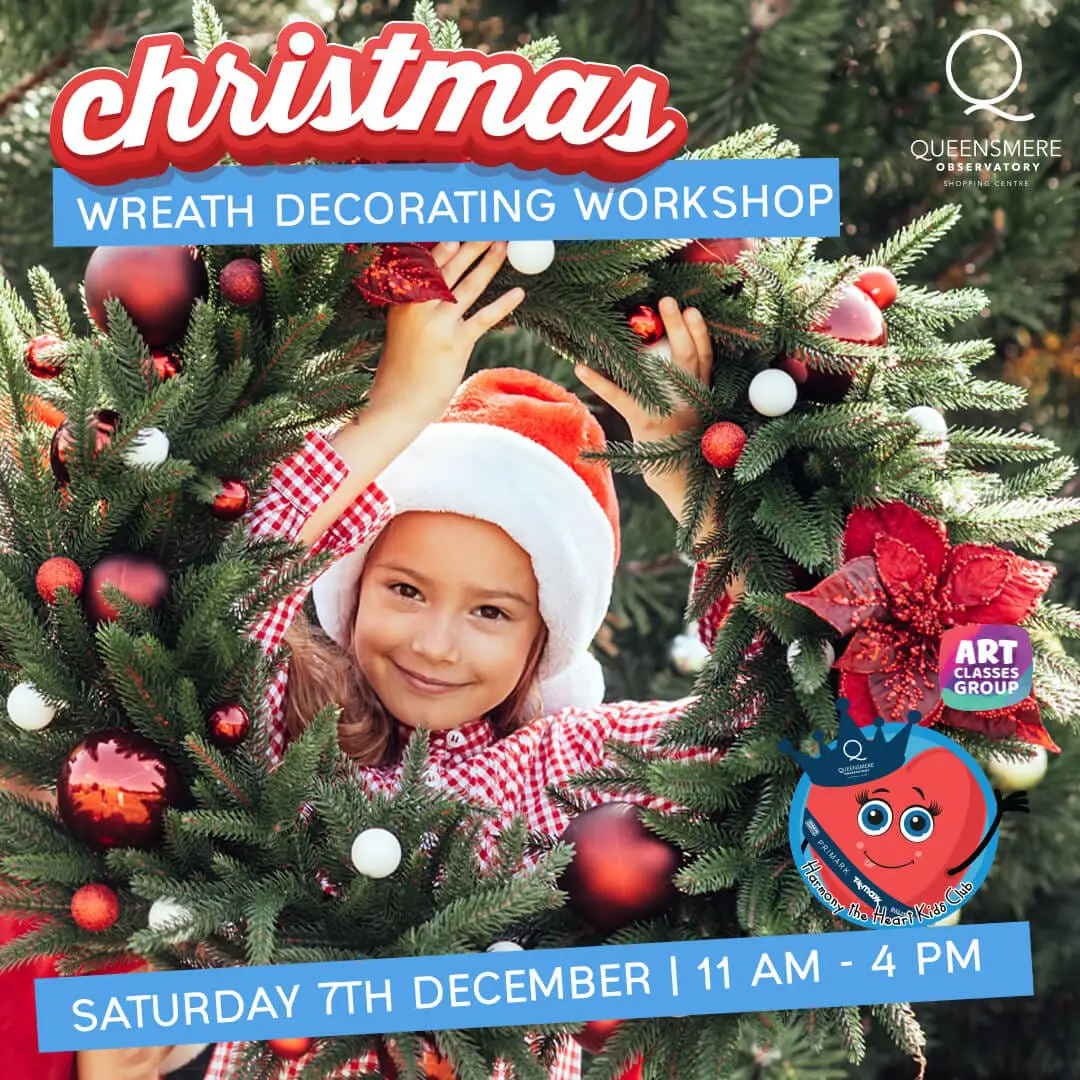 Christmas wreath decorating workshop, Dec 7th.