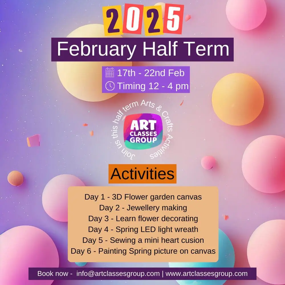 Art activities for February half term 2025.