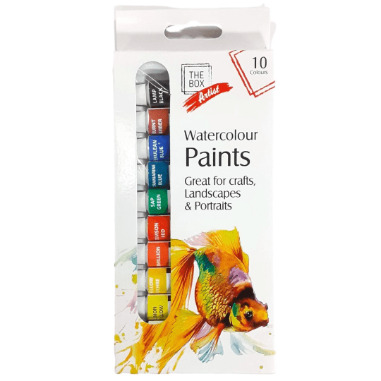 A package of water color paints.