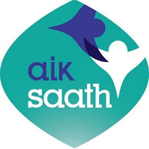 A logo of the aïk saath project.
