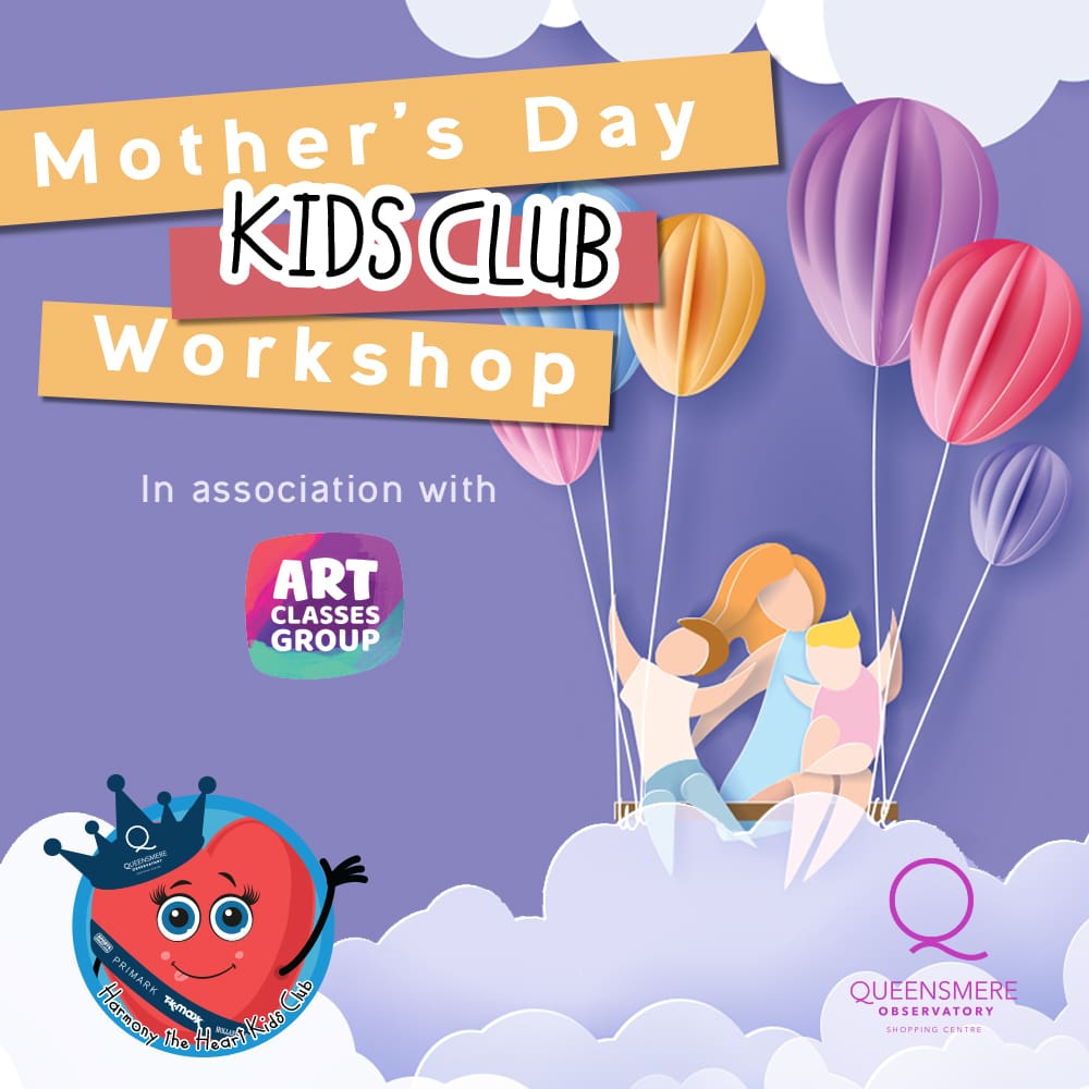 A poster for the mother 's day kids club workshop.