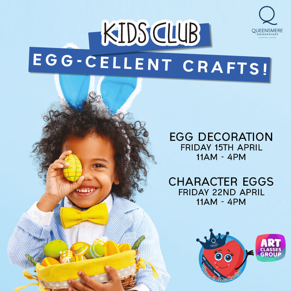 A poster for an egg-cellent craft event.