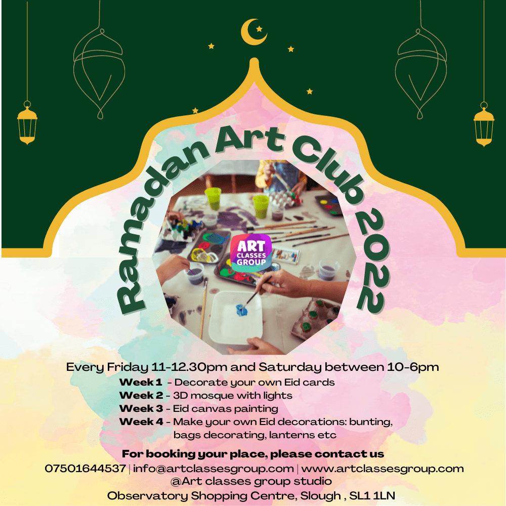 A poster of the ramadan art club.
