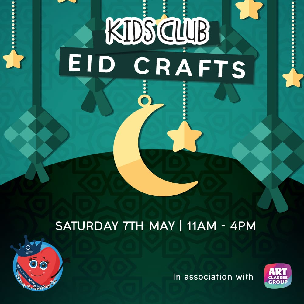 A poster for kids club eid crafts