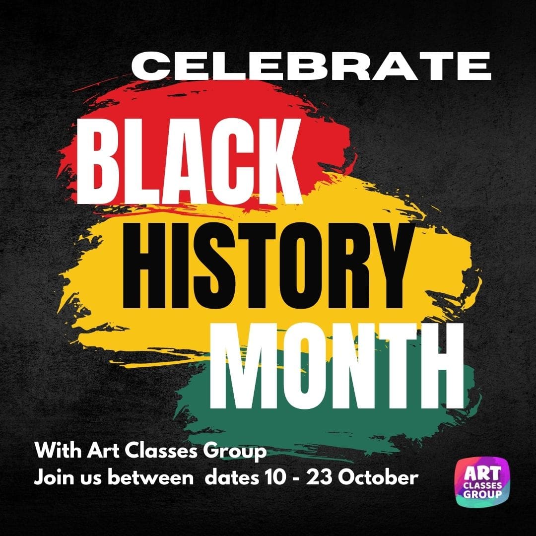 A black background with the words celebrate black history month.