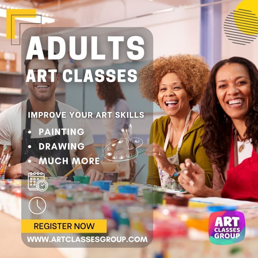 Adults art classes are now available.